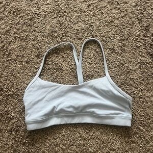 Blue/gray flow Y bra